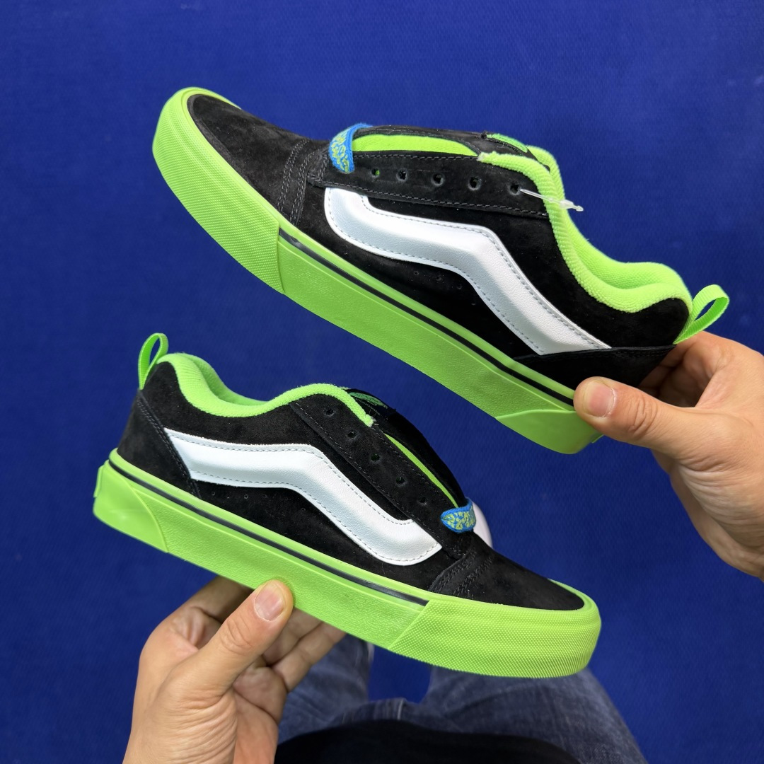 虎扑版！Vans Knu-Skool 低帮 KK27纯原级别外贸订单！万斯经典 硫化帆布板鞋 粗宽立体标