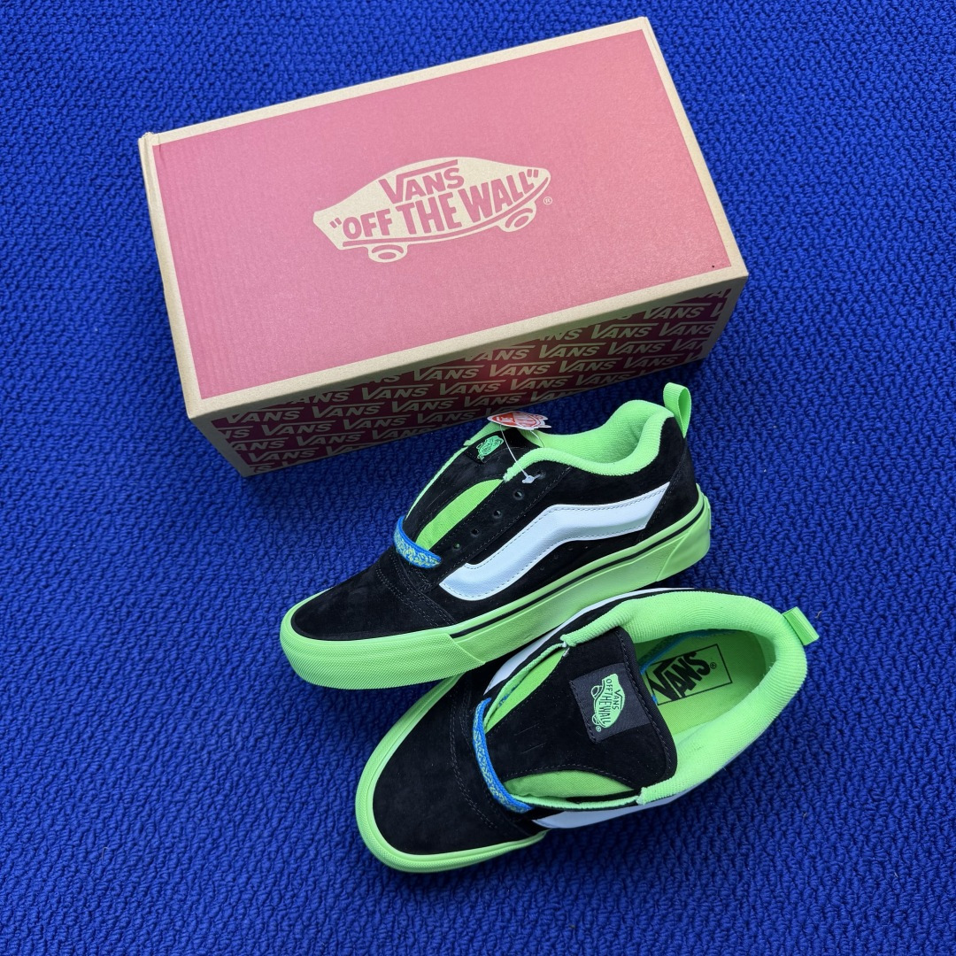 虎扑版！Vans Knu-Skool 低帮 KK27纯原级别外贸订单！万斯经典 硫化帆布板鞋 粗宽立体标