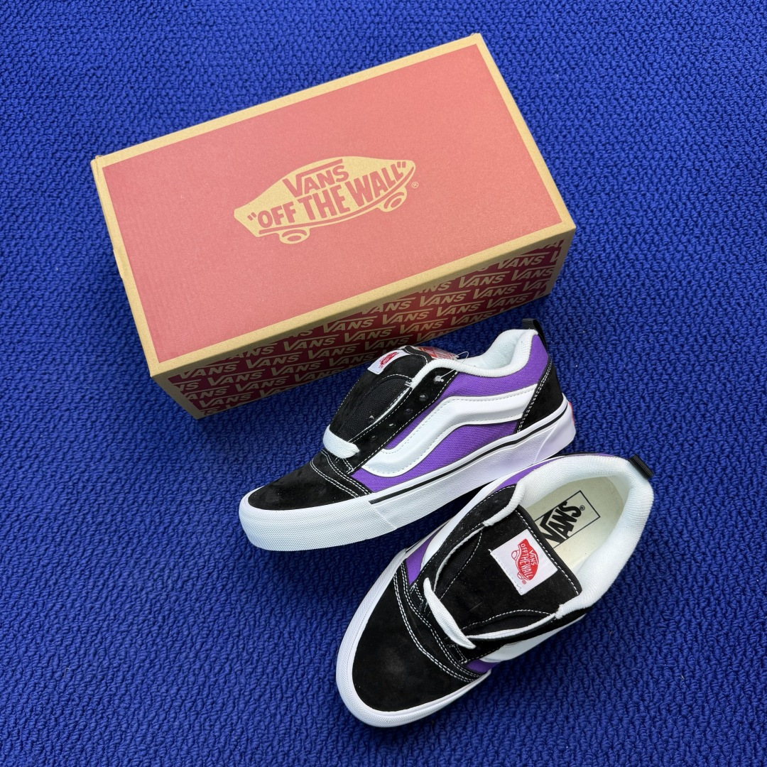 虎扑版！Vans Knu-Skool 低帮 KK14纯原级别外贸订单！万斯经典 硫化帆布板鞋 粗宽立体标