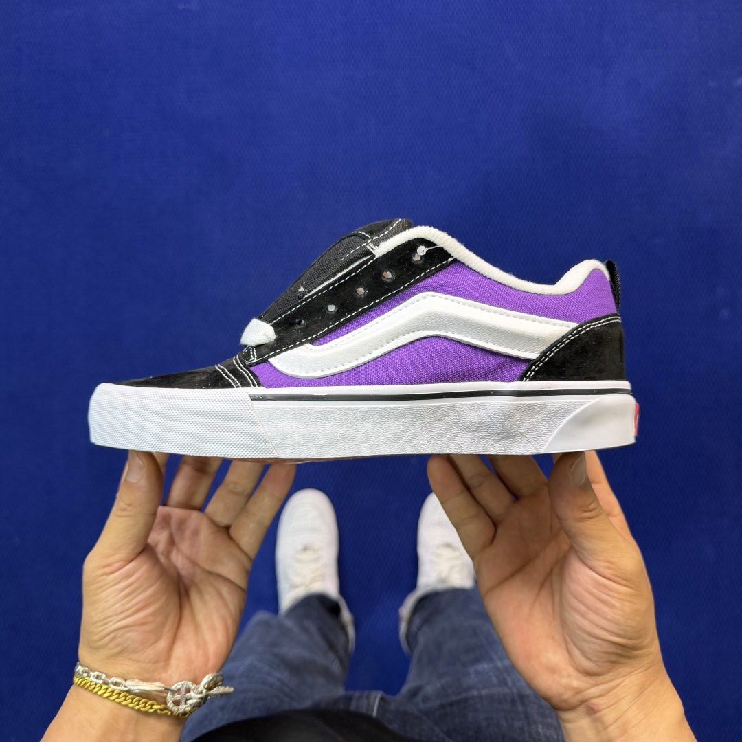 虎扑版！Vans Knu-Skool 低帮 KK14纯原级别外贸订单！万斯经典 硫化帆布板鞋 粗宽立体标