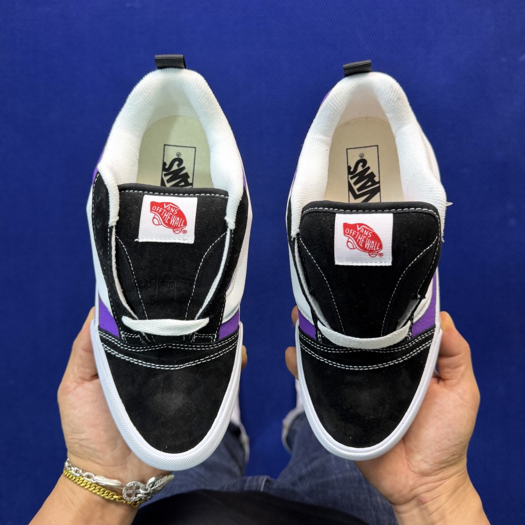 虎扑版！Vans Knu-Skool 低帮 KK14纯原级别外贸订单！万斯经典 硫化帆布板鞋 粗宽立体标