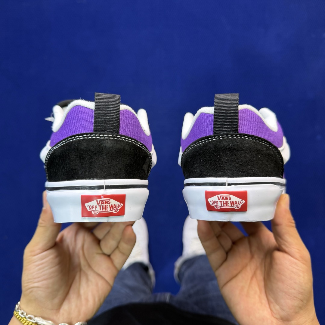 虎扑版！Vans Knu-Skool 低帮 KK14纯原级别外贸订单！万斯经典 硫化帆布板鞋 粗宽立体标
