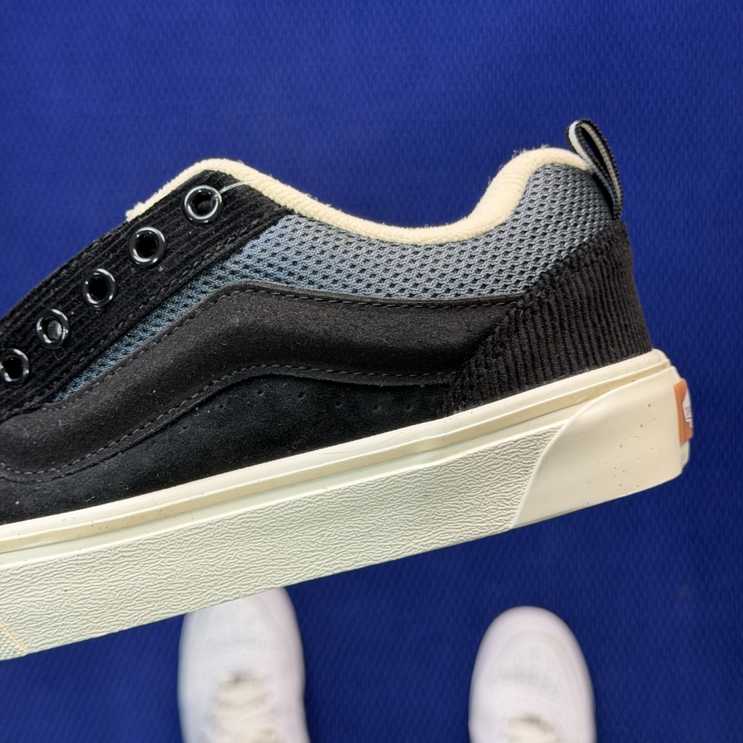 虎扑版！Vans Knu-Skool 低帮 KK02纯原级别外贸订单！万斯经典 硫化帆布板鞋 粗宽立体标