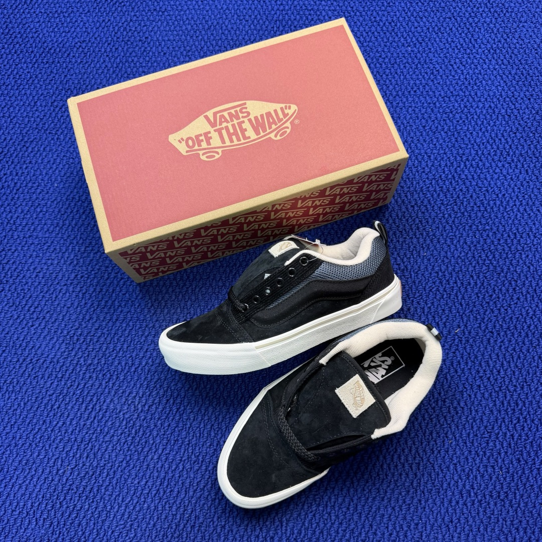 虎扑版！Vans Knu-Skool 低帮 KK02纯原级别外贸订单！万斯经典 硫化帆布板鞋 粗宽立体标