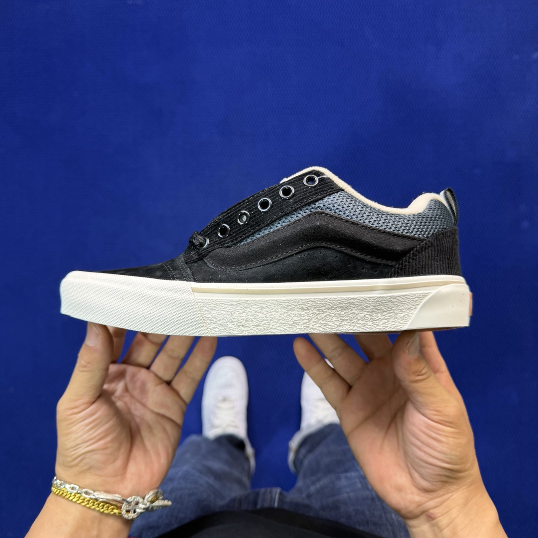 虎扑版！Vans Knu-Skool 低帮 KK02纯原级别外贸订单！万斯经典 硫化帆布板鞋 粗宽立体标