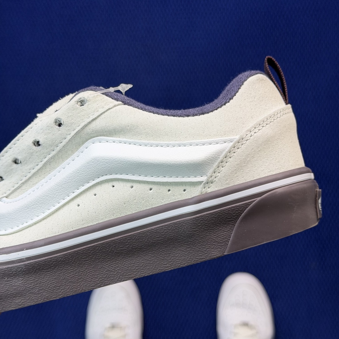 虎扑版！Vans Knu-Skool 低帮 KK25纯原级别外贸订单！万斯经典 硫化帆布板鞋 粗宽立体标