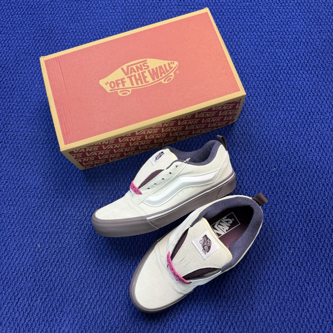 虎扑版！Vans Knu-Skool 低帮 KK25纯原级别外贸订单！万斯经典 硫化帆布板鞋 粗宽立体标