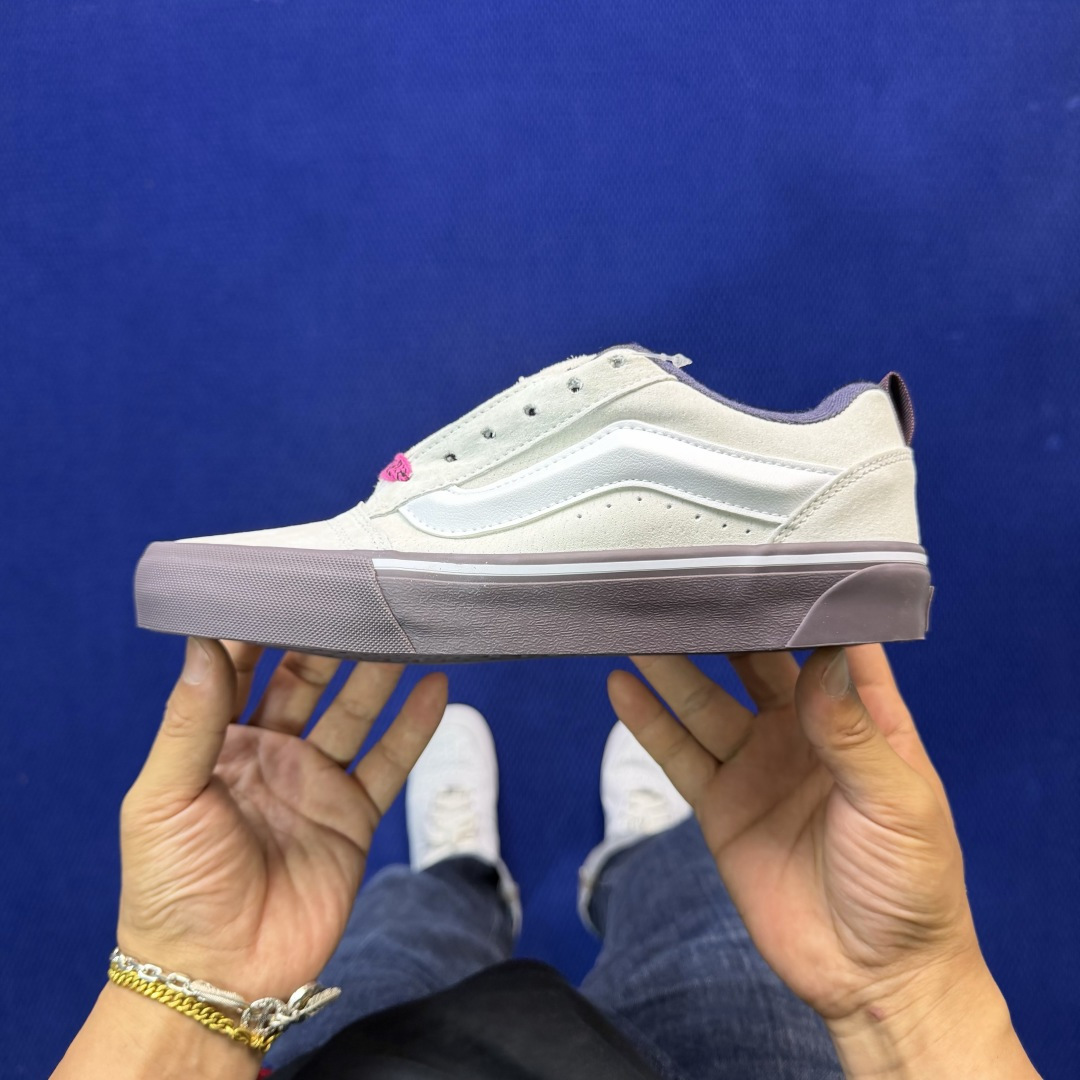 虎扑版！Vans Knu-Skool 低帮 KK25纯原级别外贸订单！万斯经典 硫化帆布板鞋 粗宽立体标