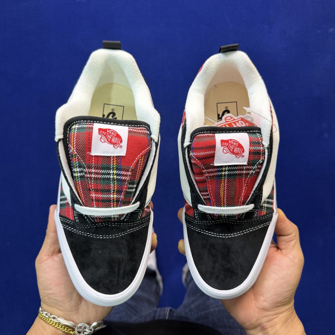 虎扑版！Vans Knu-Skool 低帮 KK41纯原级别外贸订单！万斯经典 硫化帆布板鞋 粗宽立体标