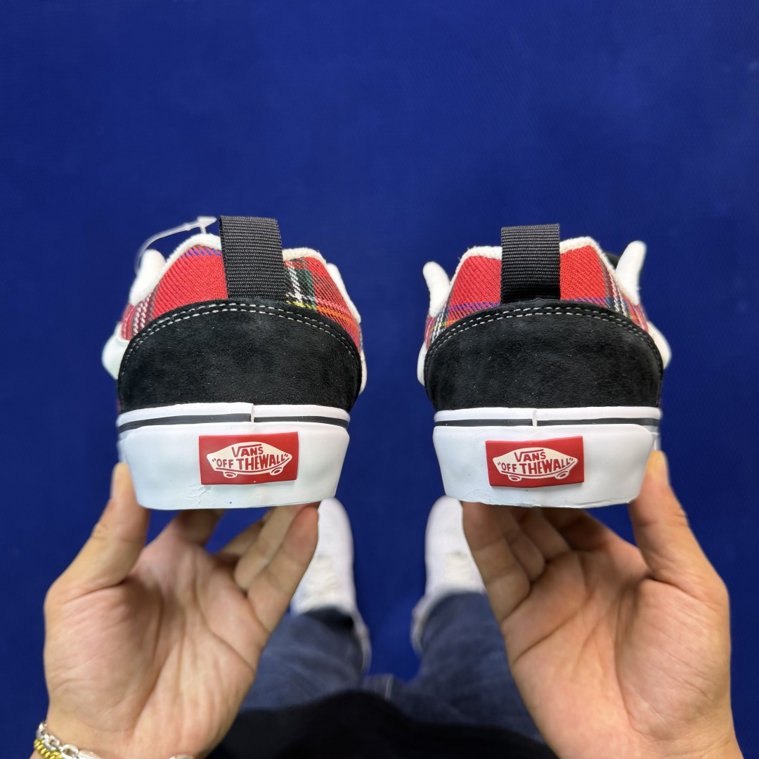 虎扑版！Vans Knu-Skool 低帮 KK41纯原级别外贸订单！万斯经典 硫化帆布板鞋 粗宽立体标