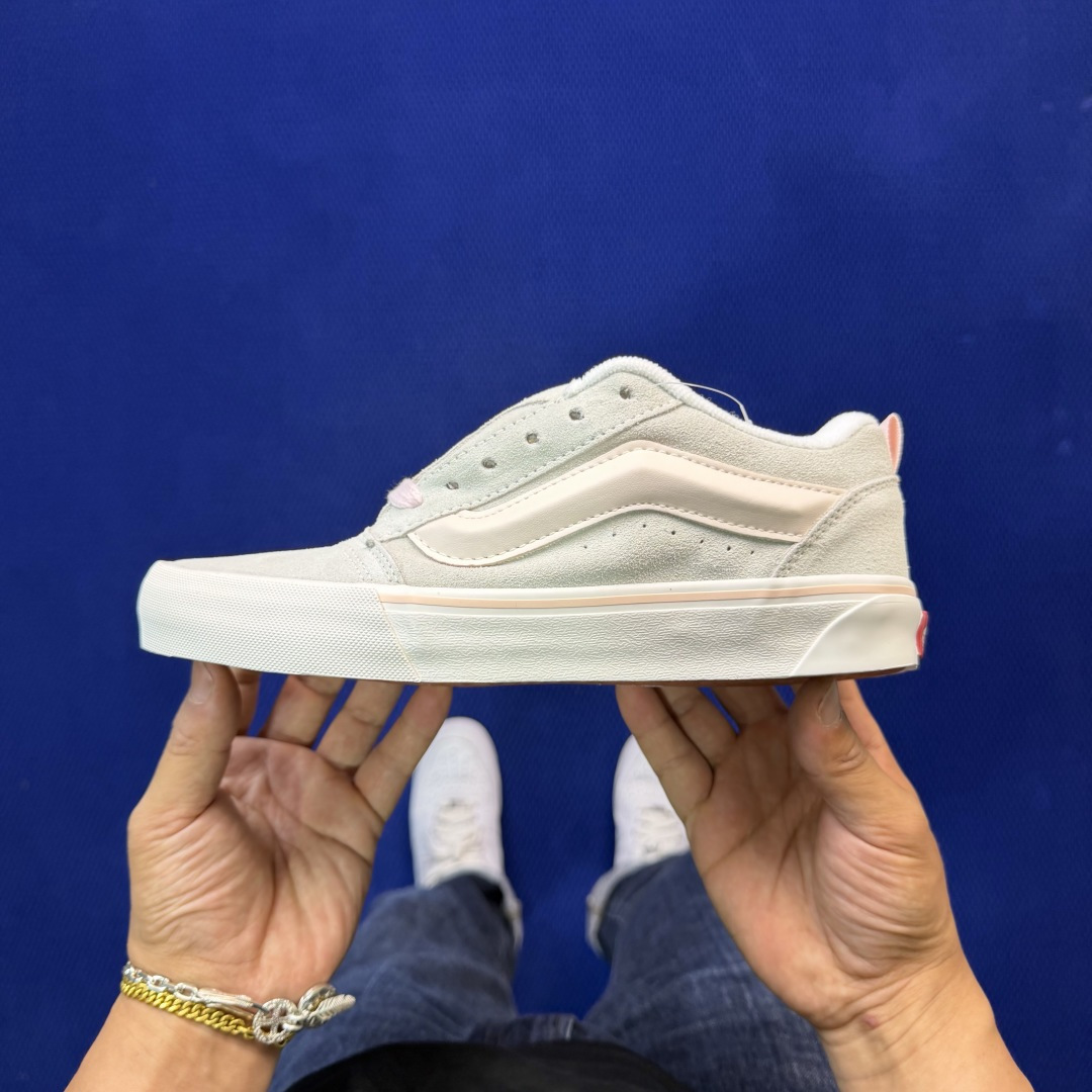 虎扑版！Vans Knu-Skool 低帮 KK21纯原级别外贸订单！万斯经典 硫化帆布板鞋 粗宽立体标