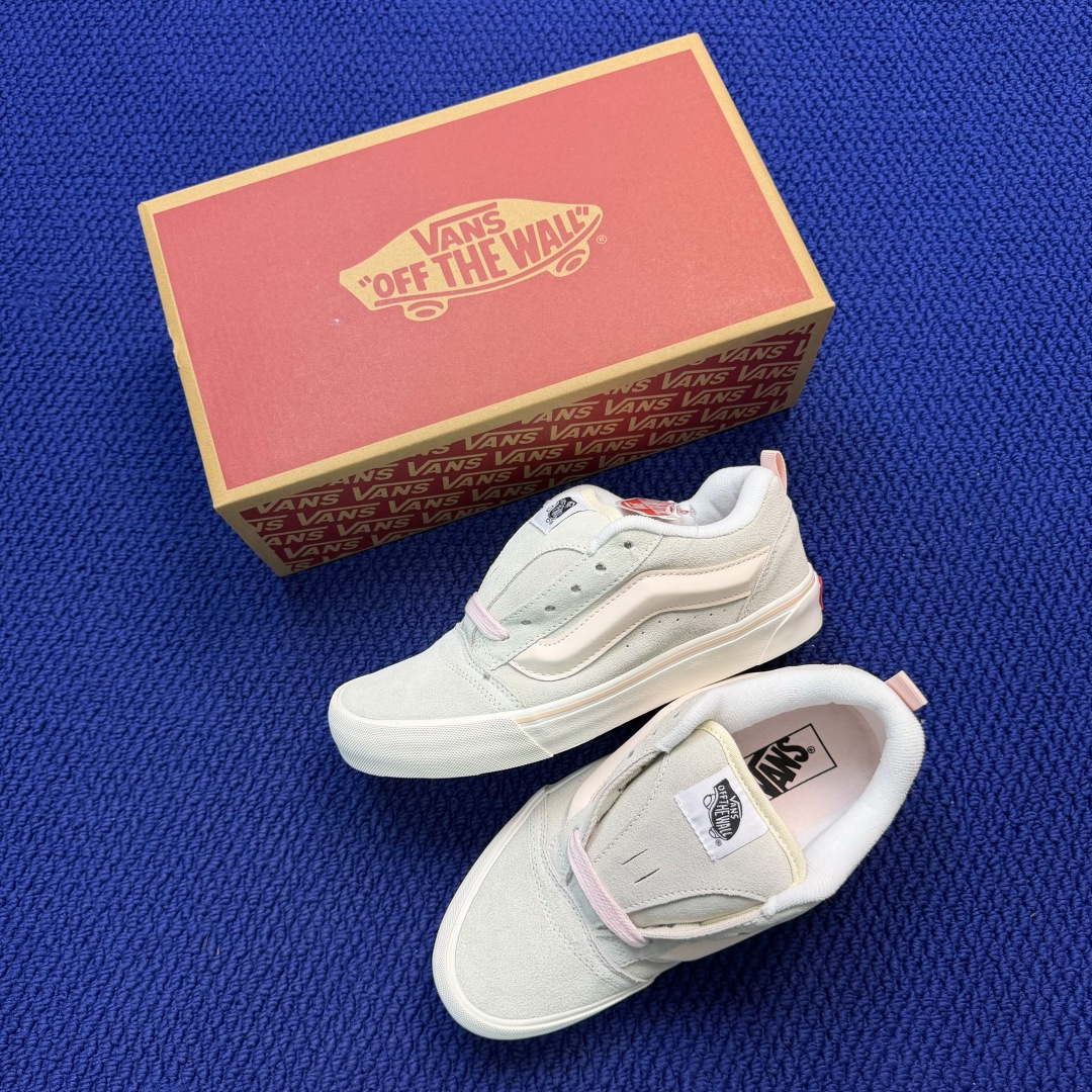 虎扑版！Vans Knu-Skool 低帮 KK21纯原级别外贸订单！万斯经典 硫化帆布板鞋 粗宽立体标