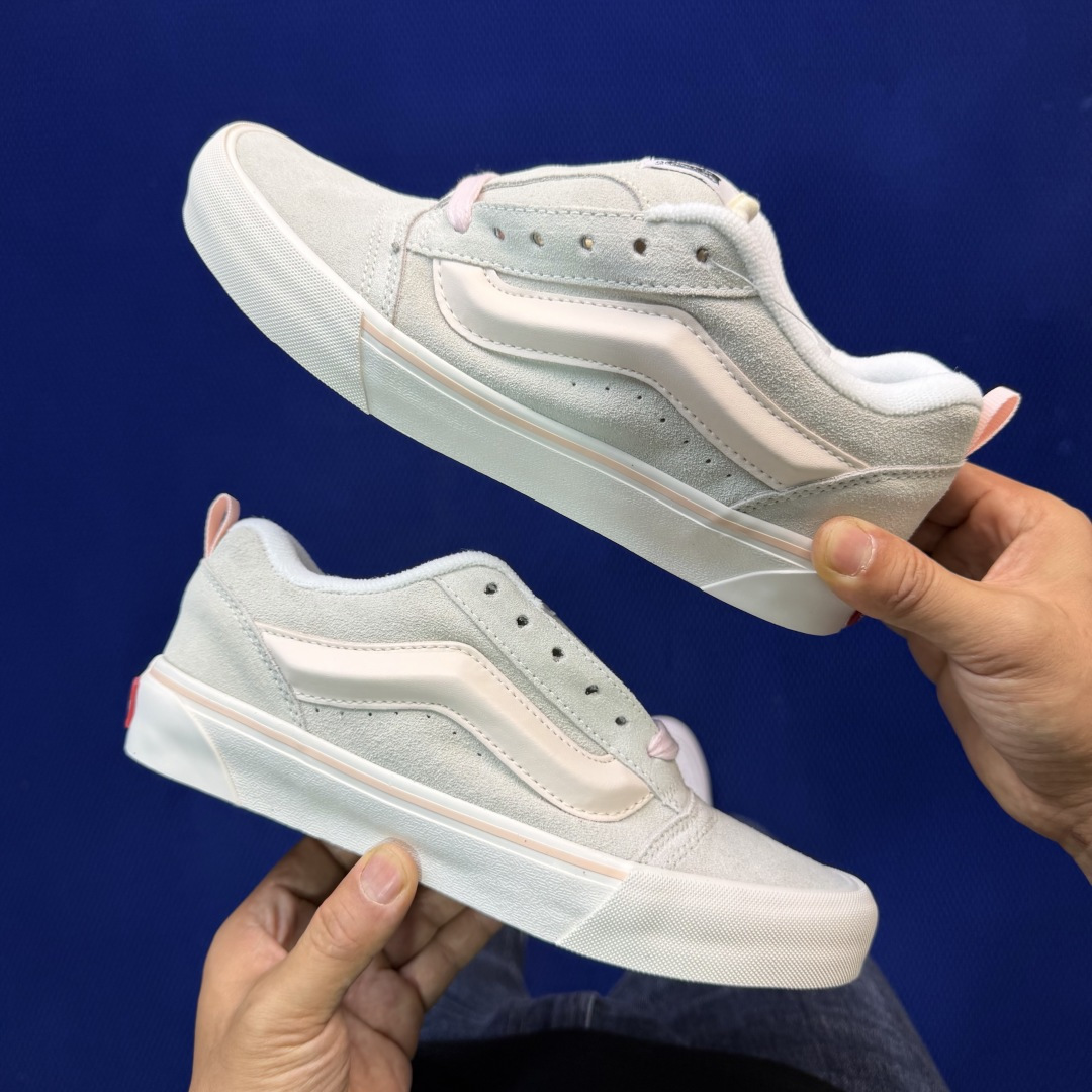 虎扑版！Vans Knu-Skool 低帮 KK21纯原级别外贸订单！万斯经典 硫化帆布板鞋 粗宽立体标