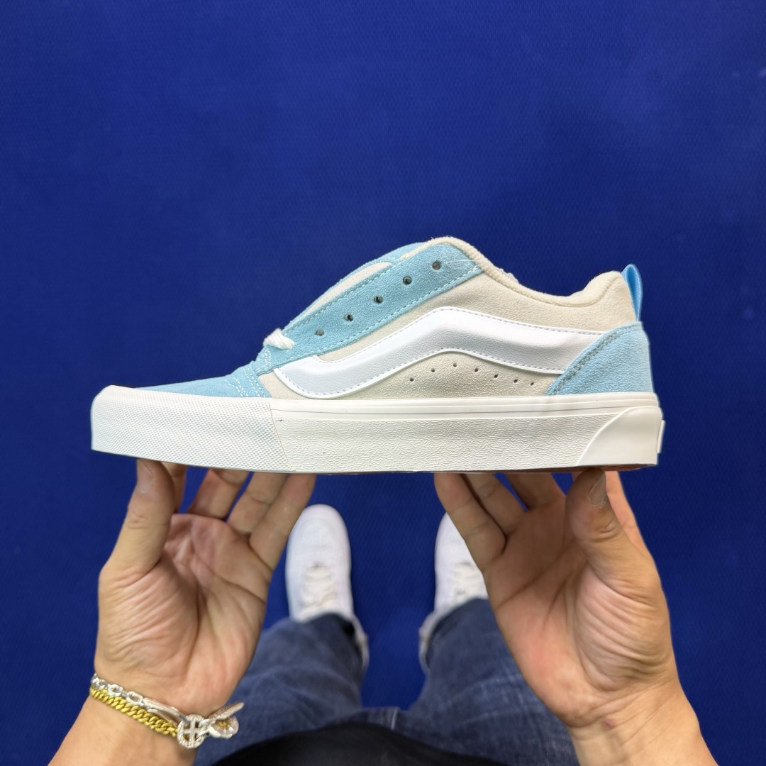 虎扑版！Vans Knu-Skool 低帮 KK06纯原级别外贸订单！万斯经典 硫化帆布板鞋 粗宽立体标