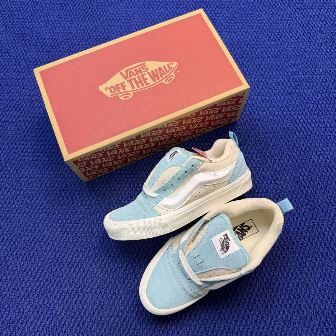 虎扑版！Vans Knu-Skool 低帮 KK06纯原级别外贸订单！万斯经典 硫化帆布板鞋 粗宽立体标