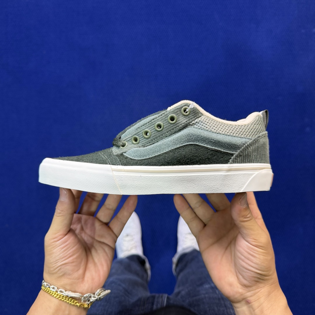 虎扑版！Vans Knu-Skool 低帮 KK04纯原级别外贸订单！万斯经典 硫化帆布板鞋 粗宽立体标