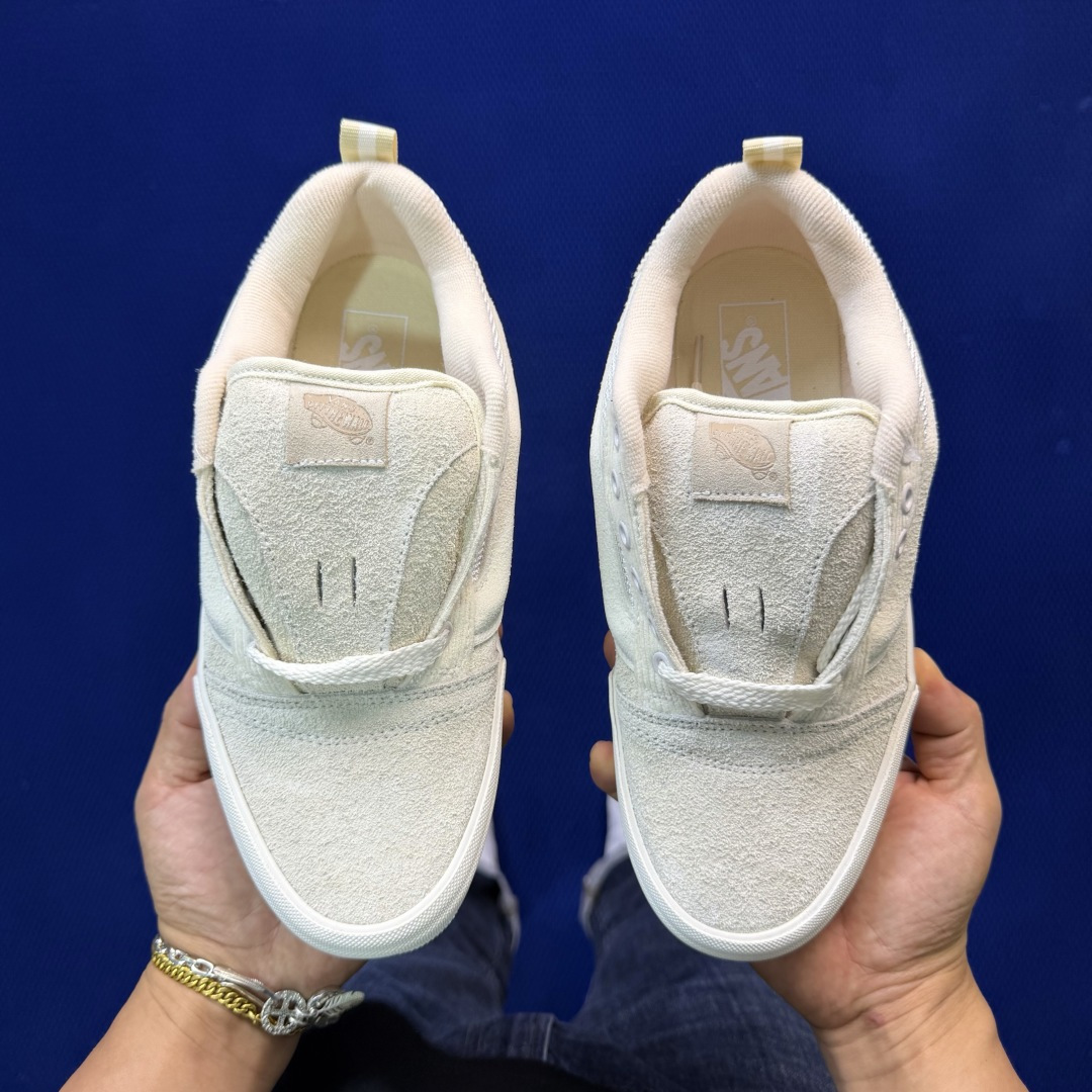 虎扑版！Vans Knu-Skool 低帮 KK03纯原级别外贸订单！万斯经典 硫化帆布板鞋 粗宽立体标
