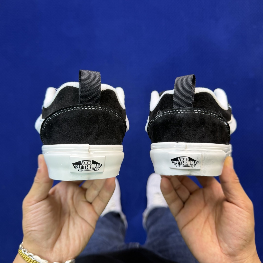 虎扑版！Vans Knu-Skool 低帮 KK45纯原级别外贸订单！万斯经典 硫化帆布板鞋 粗宽立体标