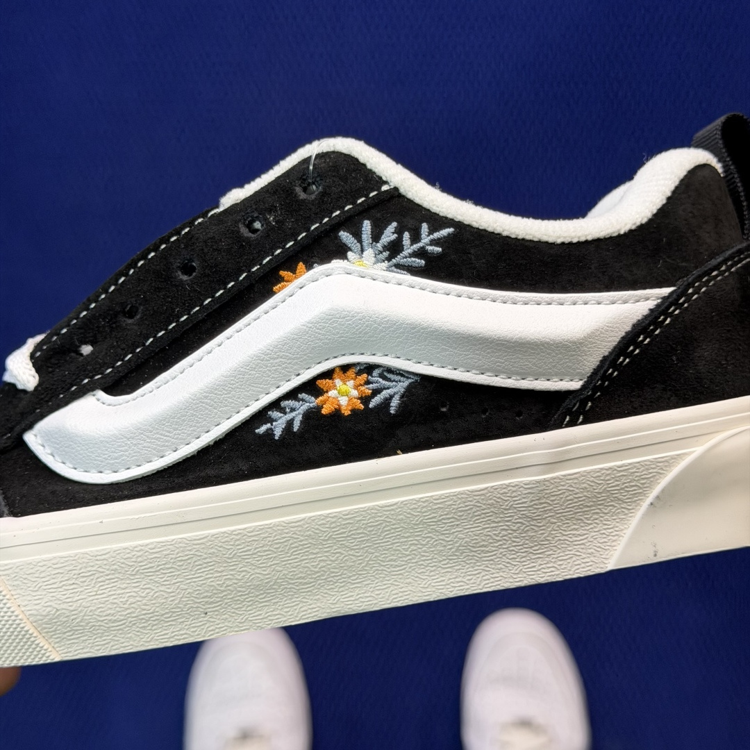 虎扑版！Vans Knu-Skool 低帮 KK45纯原级别外贸订单！万斯经典 硫化帆布板鞋 粗宽立体标