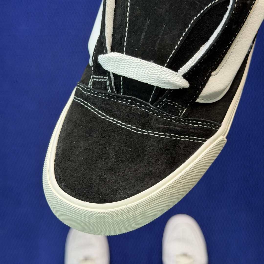 虎扑版！Vans Knu-Skool 低帮 KK45纯原级别外贸订单！万斯经典 硫化帆布板鞋 粗宽立体标