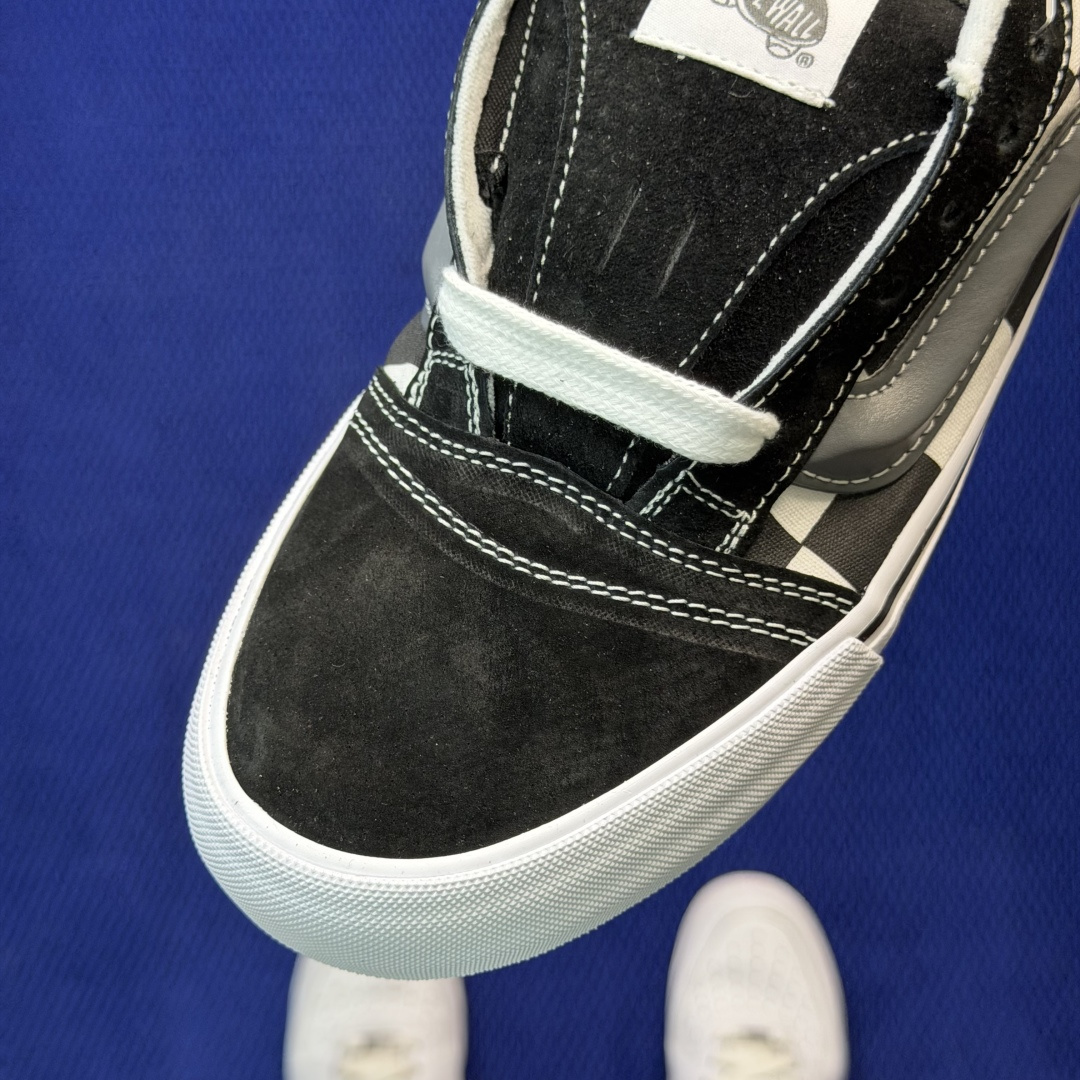 虎扑版！Vans Knu-Skool 低帮 KK49纯原级别外贸订单！万斯经典 硫化帆布板鞋 粗宽立体标