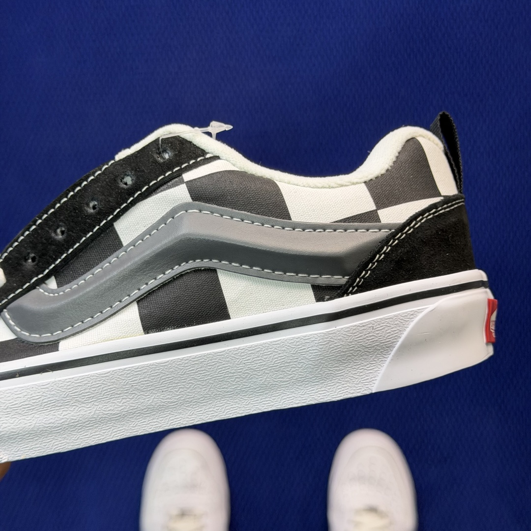虎扑版！Vans Knu-Skool 低帮 KK49纯原级别外贸订单！万斯经典 硫化帆布板鞋 粗宽立体标