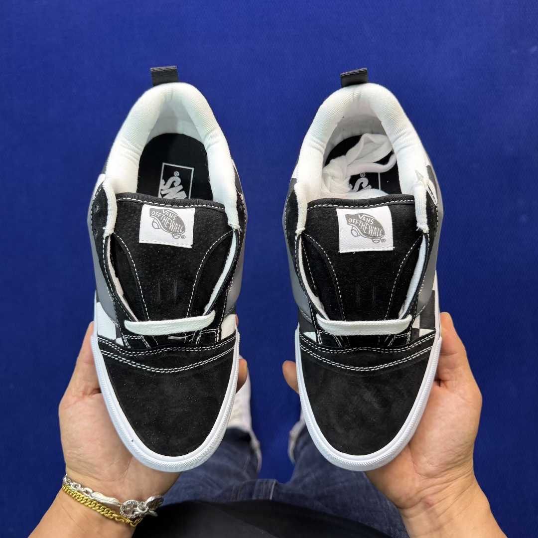 虎扑版！Vans Knu-Skool 低帮 KK49纯原级别外贸订单！万斯经典 硫化帆布板鞋 粗宽立体标