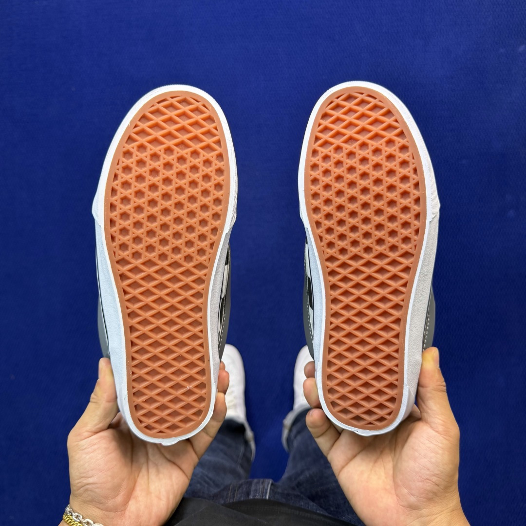 虎扑版！Vans Knu-Skool 低帮 KK49纯原级别外贸订单！万斯经典 硫化帆布板鞋 粗宽立体标