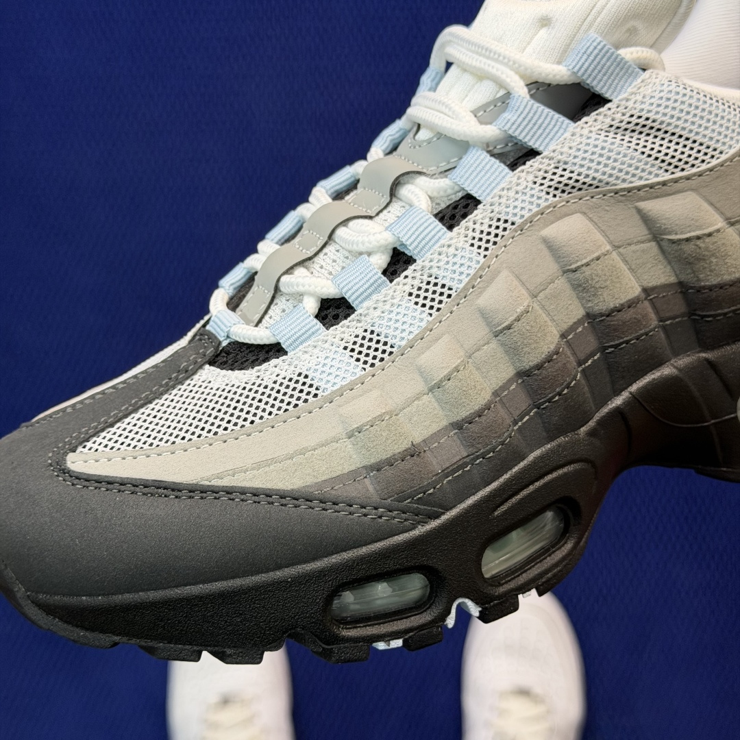 外贸私域爆款！Nike Air Max 95 低帮气垫跑鞋大厂纯原高品！max95 第1色:黑灰货号：H