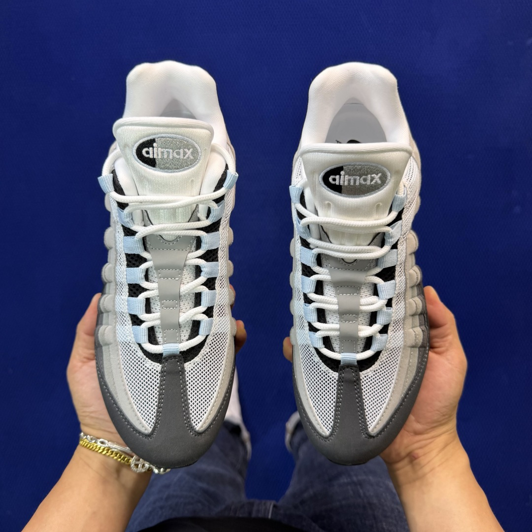 外贸私域爆款！Nike Air Max 95 低帮气垫跑鞋大厂纯原高品！max95 第1色:黑灰货号：H