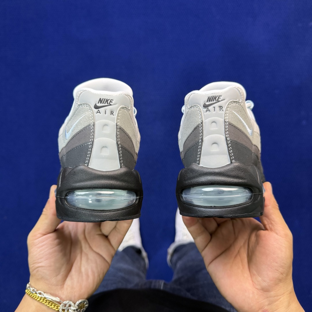 外贸私域爆款！Nike Air Max 95 低帮气垫跑鞋大厂纯原高品！max95 第1色:黑灰货号：H