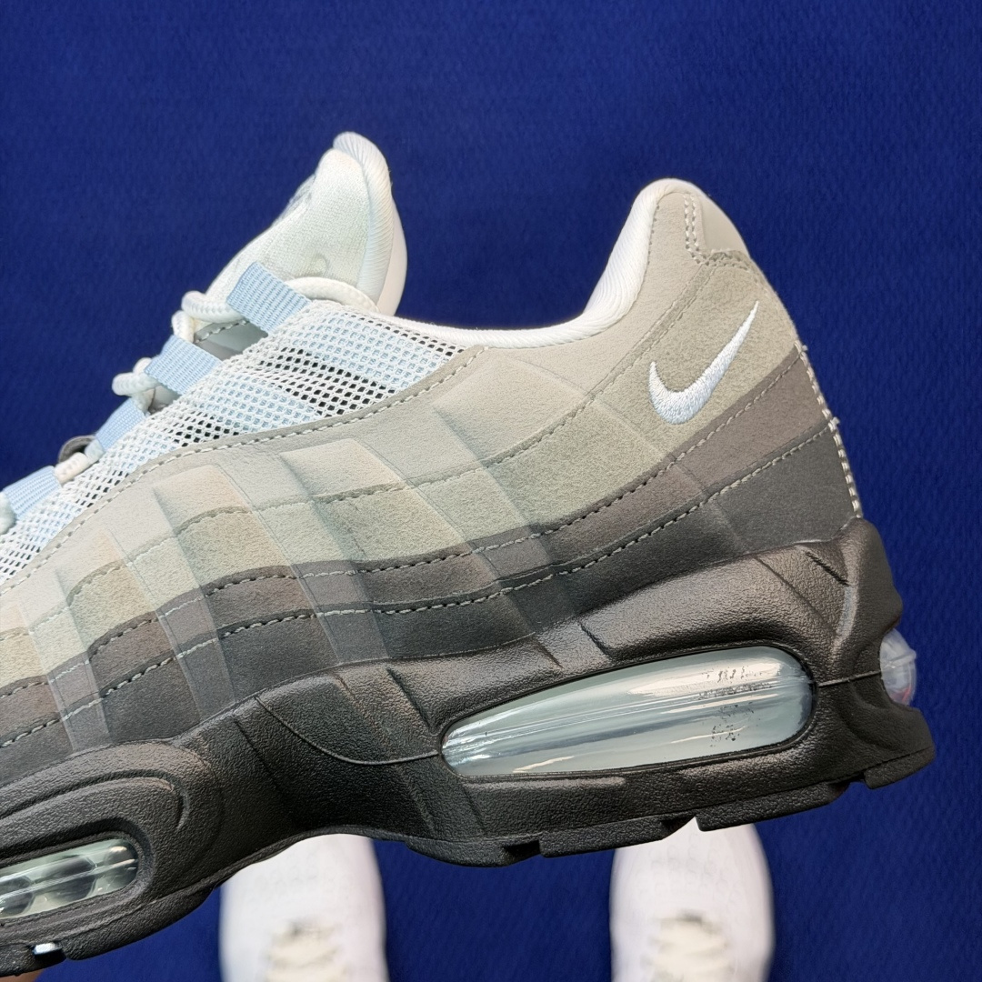 外贸私域爆款！Nike Air Max 95 低帮气垫跑鞋大厂纯原高品！max95 第1色:黑灰货号：H