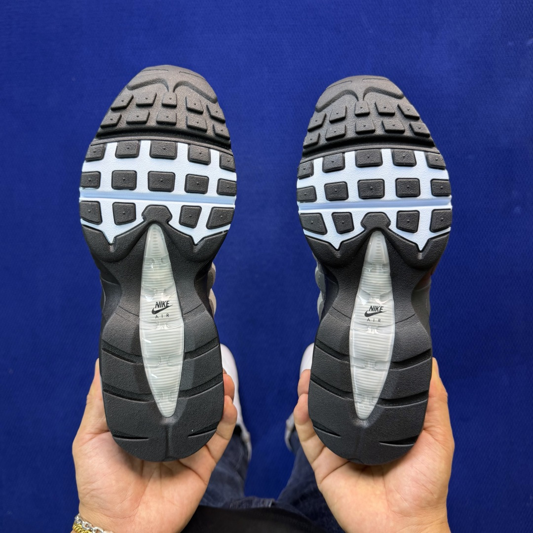 外贸私域爆款！Nike Air Max 95 低帮气垫跑鞋大厂纯原高品！max95 第1色:黑灰货号：H
