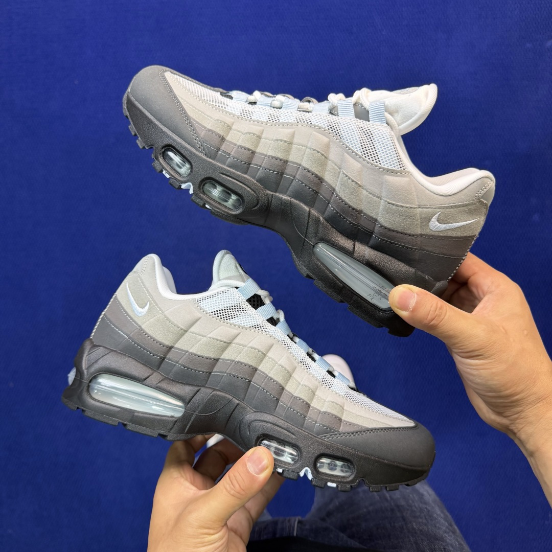 外贸私域爆款！Nike Air Max 95 低帮气垫跑鞋大厂纯原高品！max95 第1色:黑灰货号：H