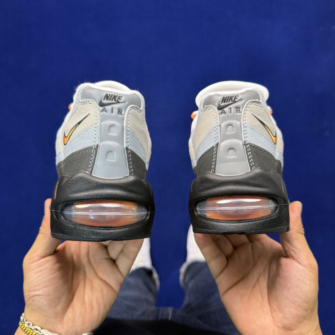 外贸私域爆款！Nike Air Max 95 低帮气垫跑鞋大厂纯原高品！max95 第4色:灰橙货号：H