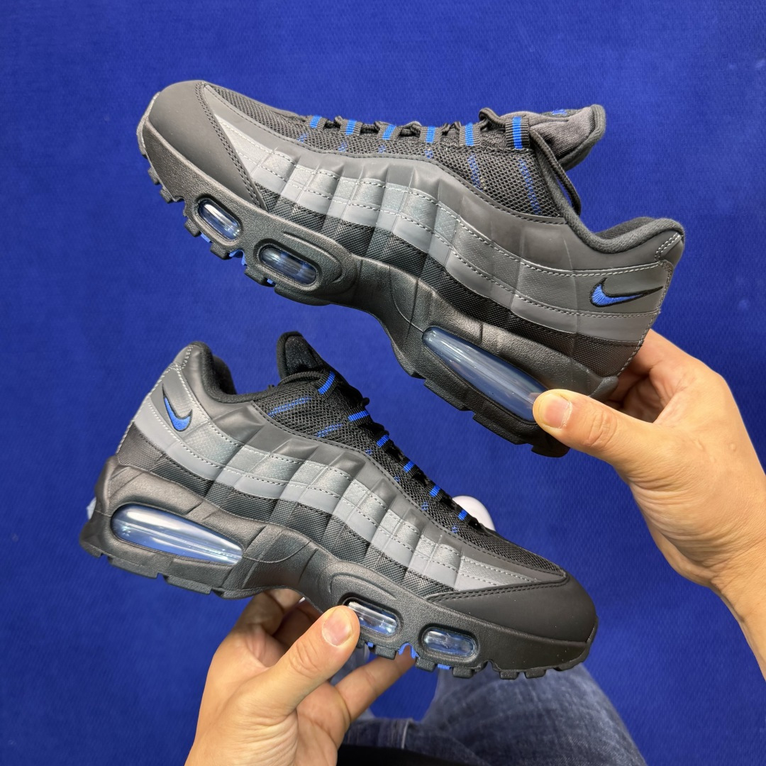 外贸私域爆款！Nike Air Max 95 低帮气垫跑鞋大厂纯原高品！max95 第5色:灰蓝货号：I