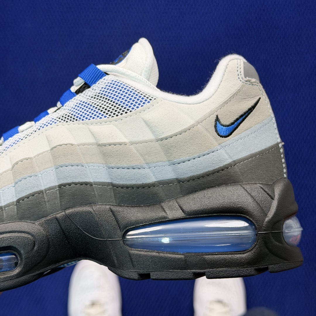 外贸私域爆款！Nike Air Max 95 低帮气垫跑鞋大厂纯原高品！max95 第6色:灰蓝货号：I