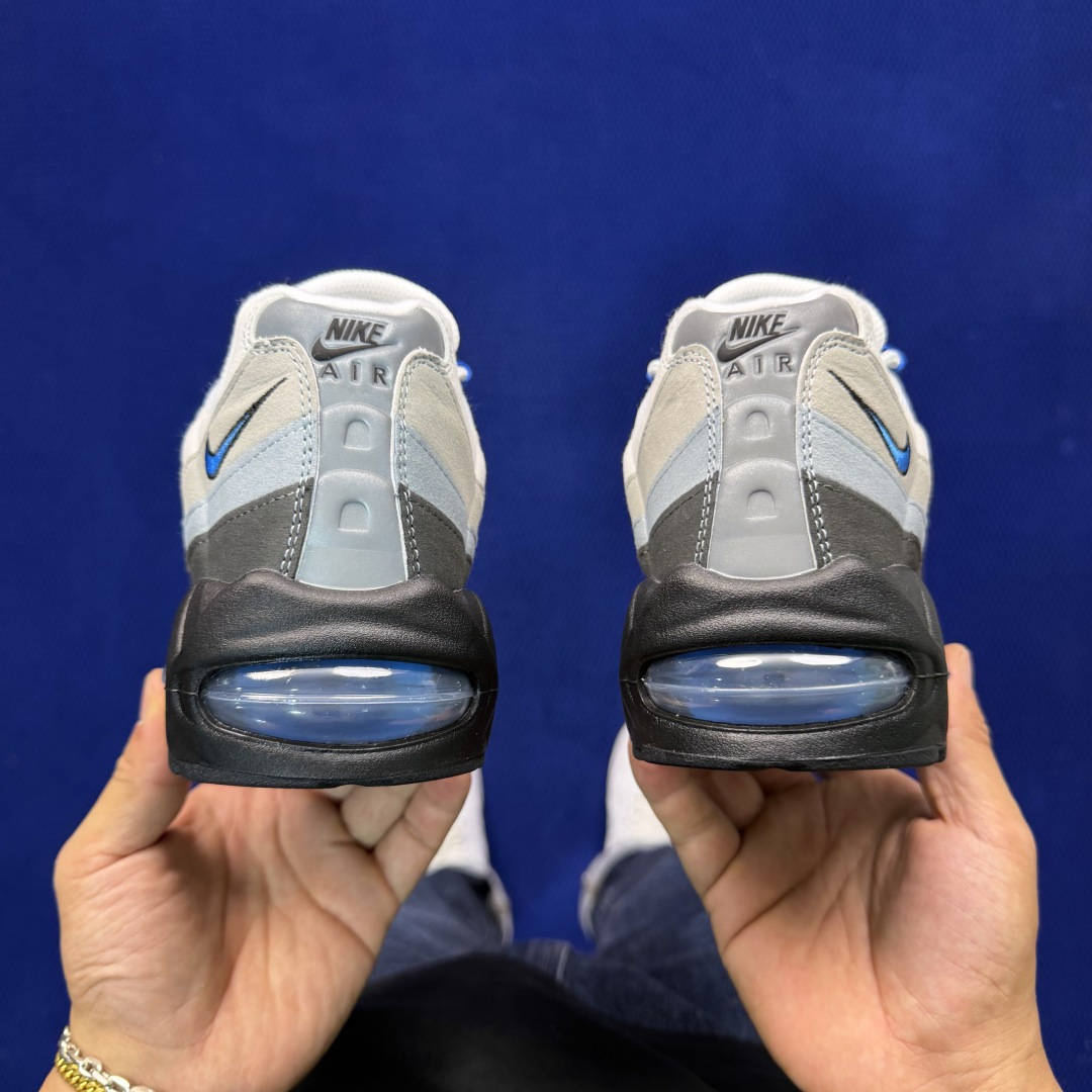 外贸私域爆款！Nike Air Max 95 低帮气垫跑鞋大厂纯原高品！max95 第6色:灰蓝货号：I
