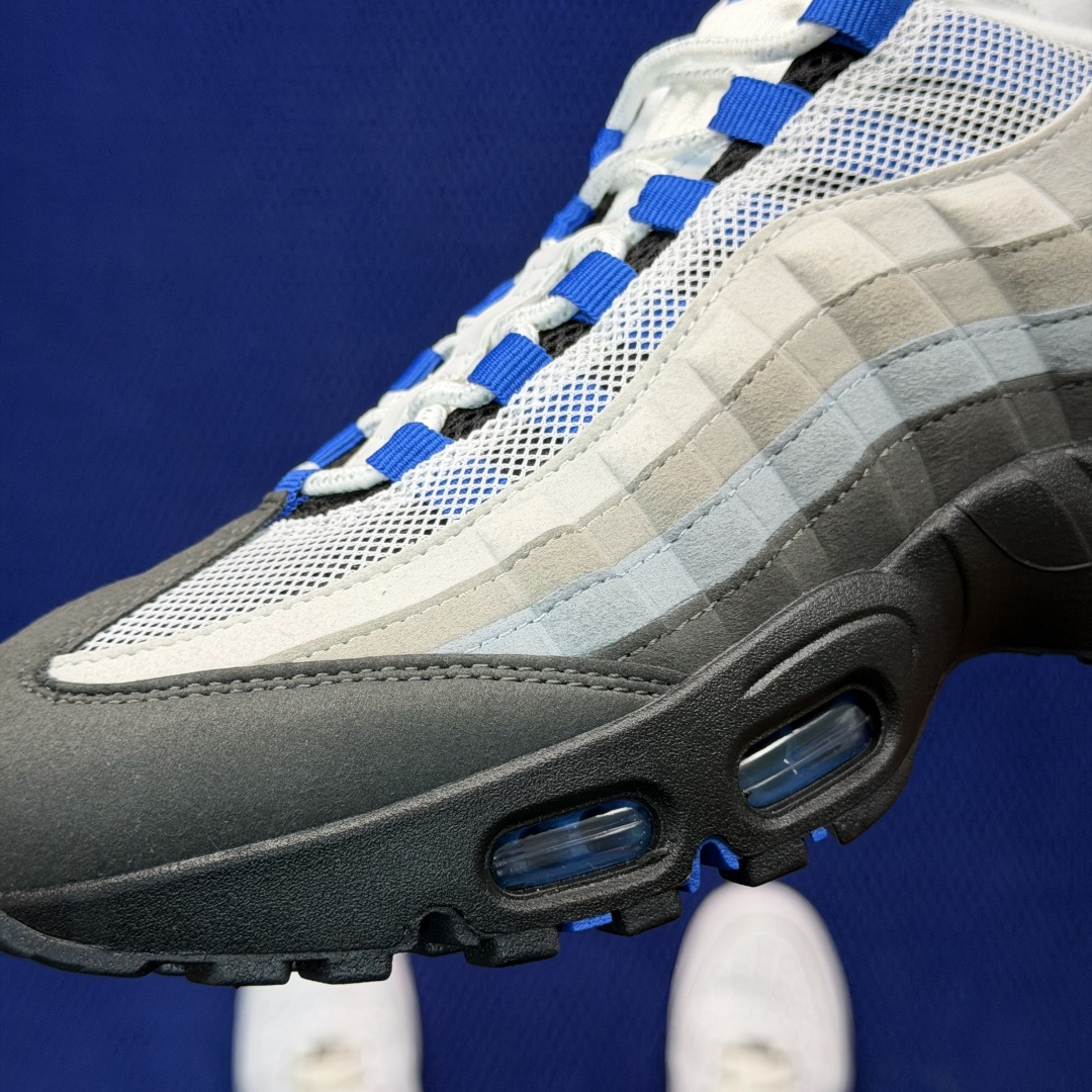 外贸私域爆款！Nike Air Max 95 低帮气垫跑鞋大厂纯原高品！max95 第6色:灰蓝货号：I