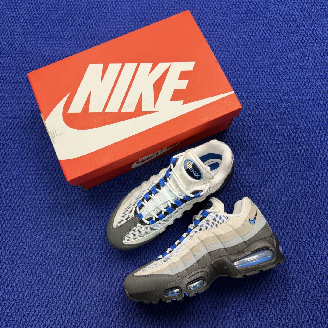 外贸私域爆款！Nike Air Max 95 低帮气垫跑鞋大厂纯原高品！max95 第6色:灰蓝货号：I