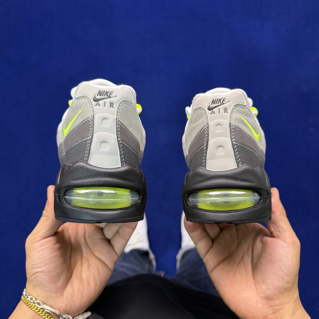 外贸私域爆款！Nike Air Max 95 低帮气垫跑鞋大厂纯原高品！max95 第7色:灰黄货号：H