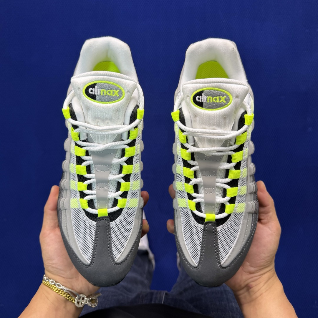 外贸私域爆款！Nike Air Max 95 低帮气垫跑鞋大厂纯原高品！max95 第7色:灰黄货号：H