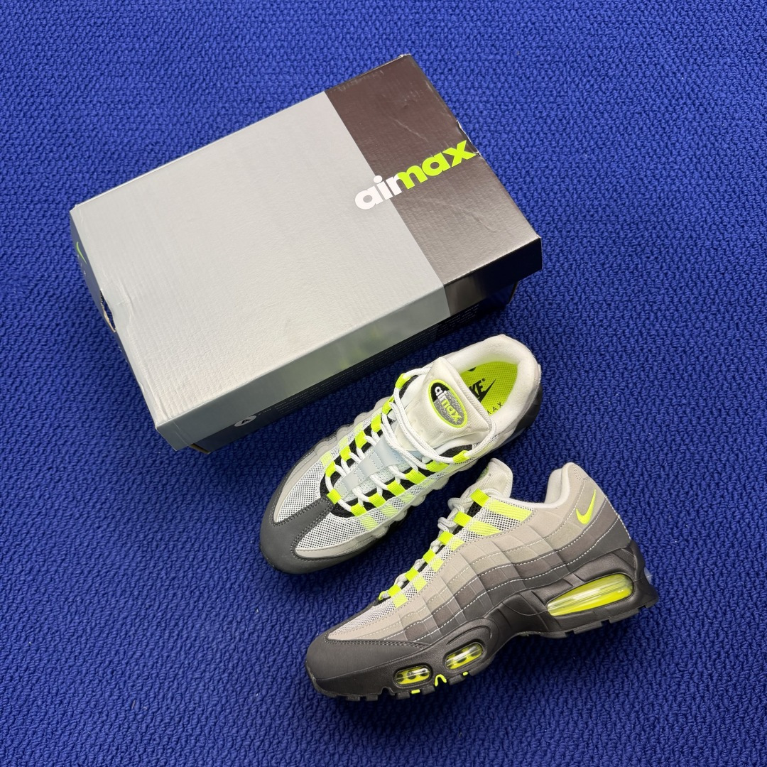 外贸私域爆款！Nike Air Max 95 低帮气垫跑鞋大厂纯原高品！max95 第7色:灰黄货号：H