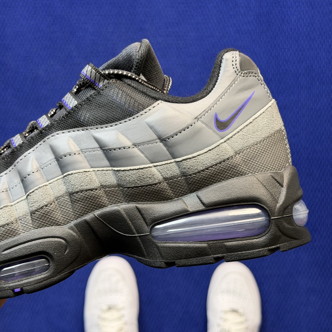 外贸私域爆款！Nike Air Max 95 低帮气垫跑鞋大厂纯原高品！max95 第10色:灰紫货号：