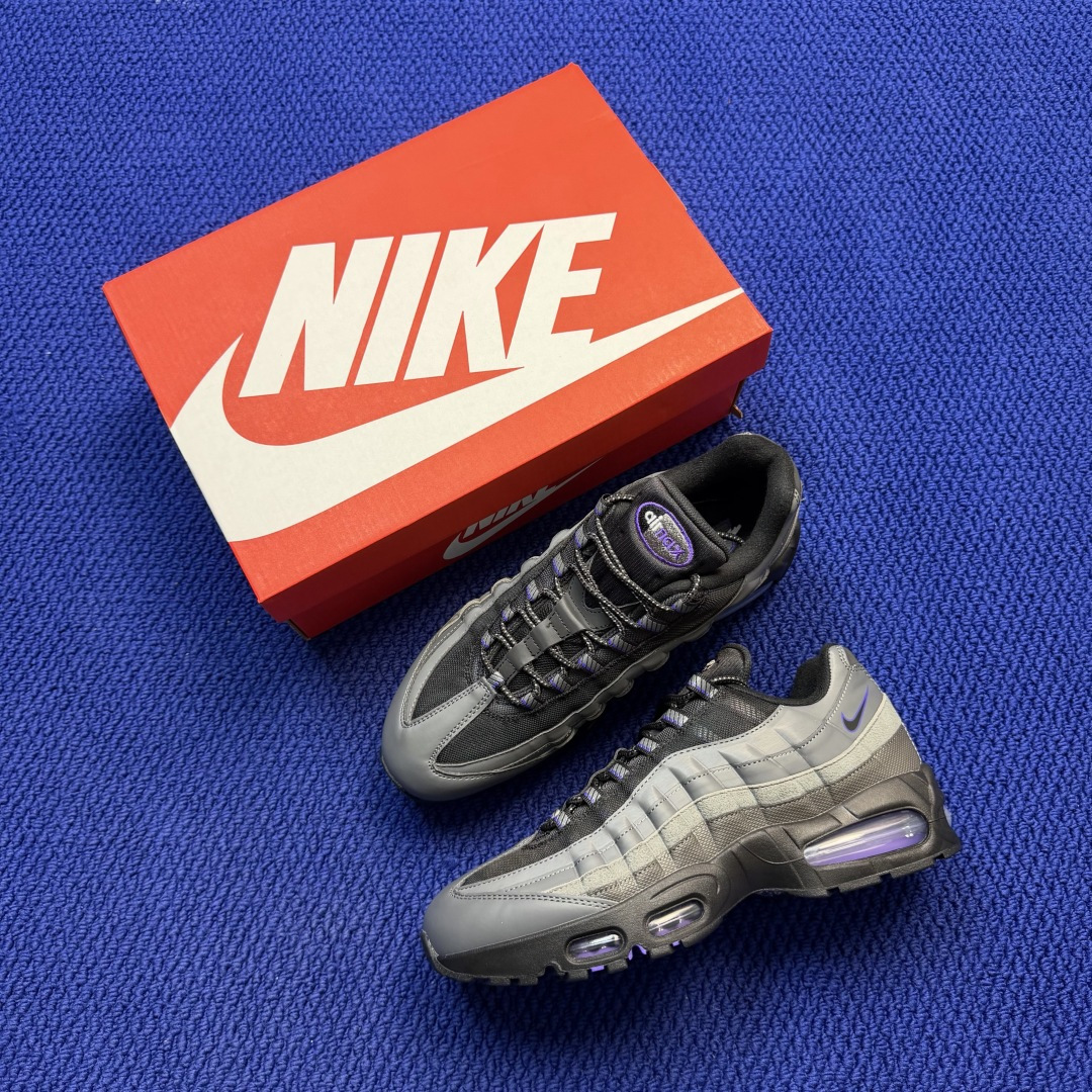 外贸私域爆款！Nike Air Max 95 低帮气垫跑鞋大厂纯原高品！max95 第10色:灰紫货号：