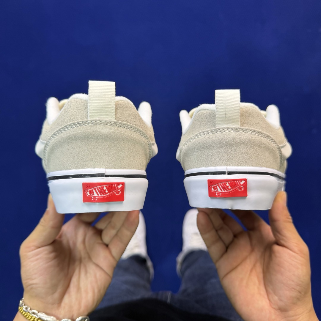 虎扑版！Vans Knu-Skool 低帮 KK17纯原级别外贸订单！万斯经典 硫化帆布板鞋 粗宽立体标