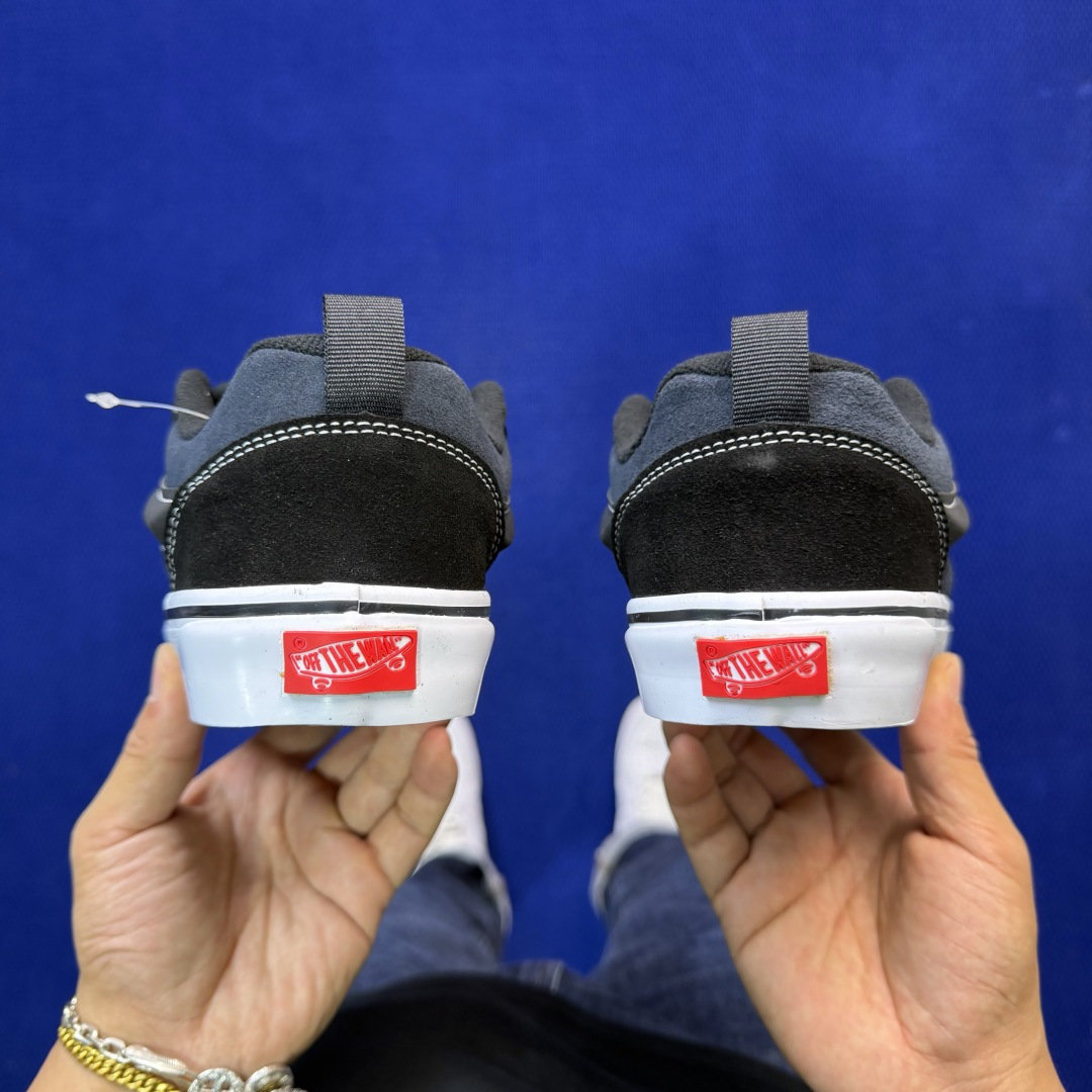 虎扑版！Vans Knu-Skool 低帮 KK19纯原级别外贸订单！万斯经典 硫化帆布板鞋 粗宽立体标