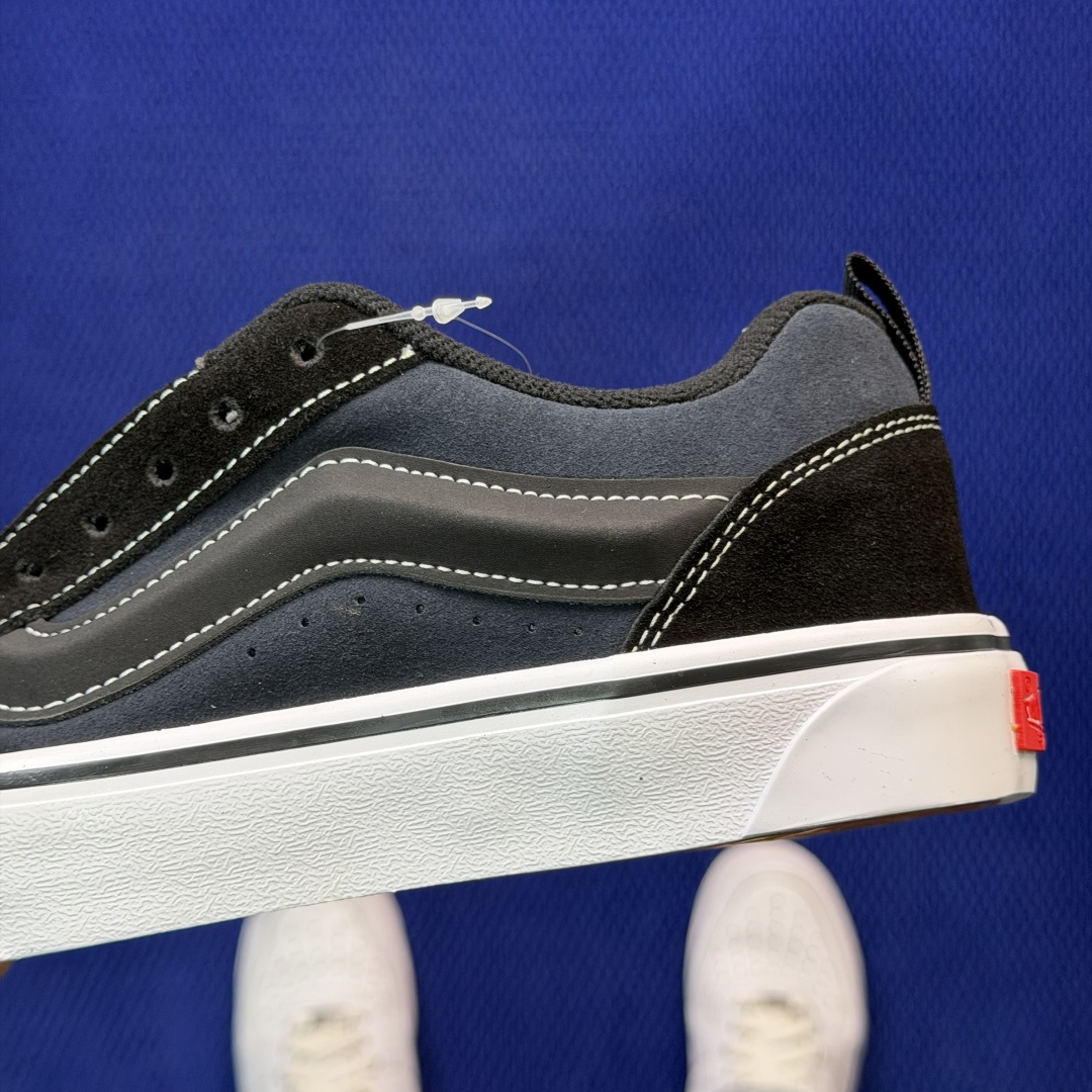 虎扑版！Vans Knu-Skool 低帮 KK19纯原级别外贸订单！万斯经典 硫化帆布板鞋 粗宽立体标