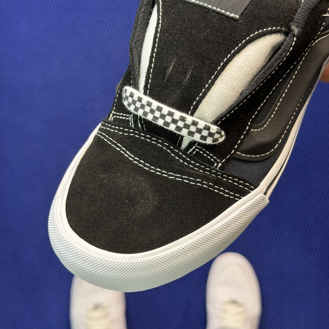 虎扑版！Vans Knu-Skool 低帮 KK19纯原级别外贸订单！万斯经典 硫化帆布板鞋 粗宽立体标