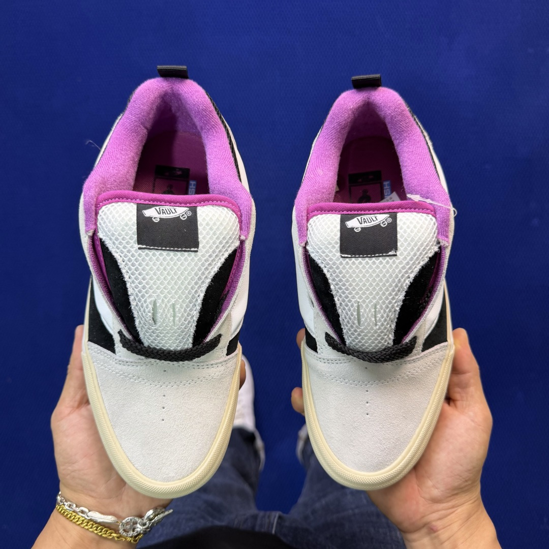 虎扑版！Vans Knu-Skool 低帮 KK12纯原级别外贸订单！万斯经典 硫化翻毛皮板鞋 粗宽立体